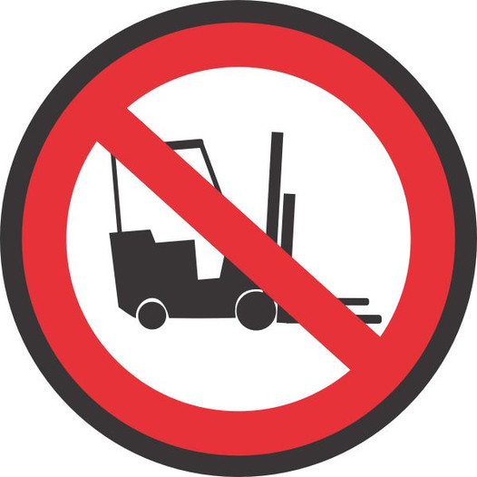 No Forklift Floor Sign 40S4040