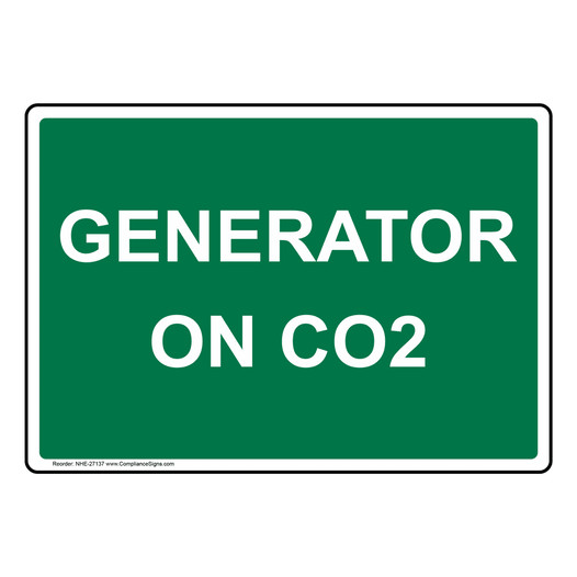 Generator On CO2 Sign NHE-27137