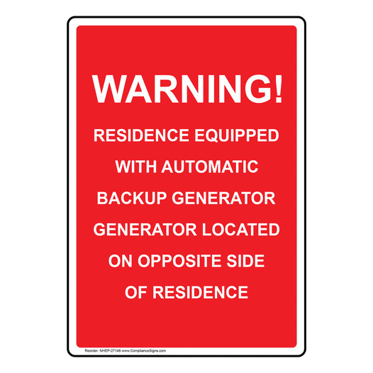 Portrait Warning! Residence Equipped With Automatic Sign NHEP-27146