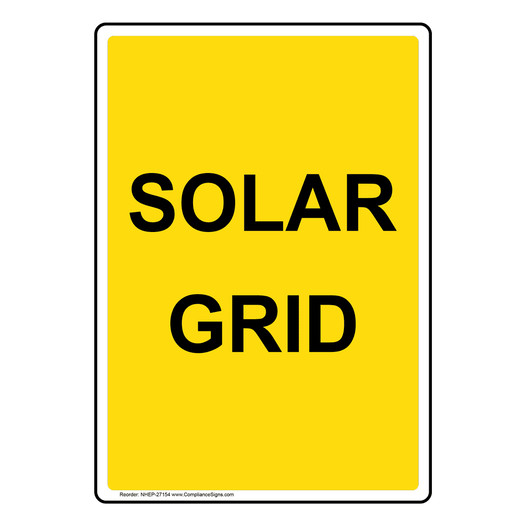 Portrait Solar Grid Sign NHEP-27154