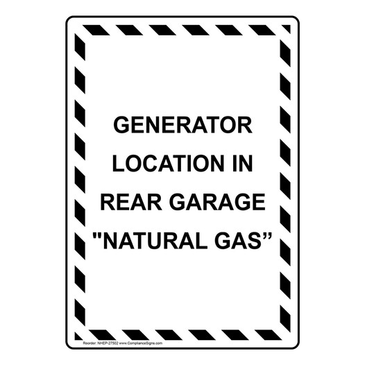Portrait Generator Location In Rear Garage "Natural Sign NHEP-27502