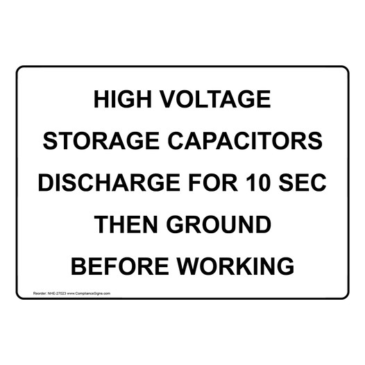 High Voltage Storage Capacitors Discharge For Sign NHE-27023