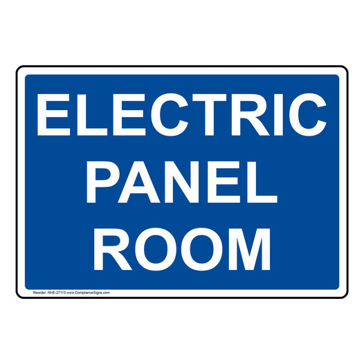 Electric Panel Room Sign NHE-27113