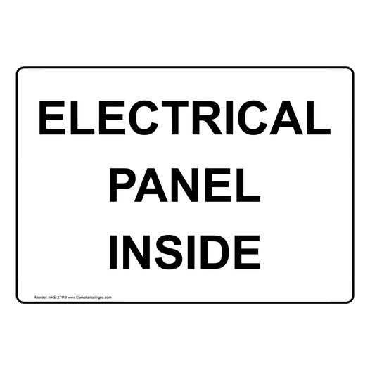 Electrical Panel Inside Sign NHE-27119