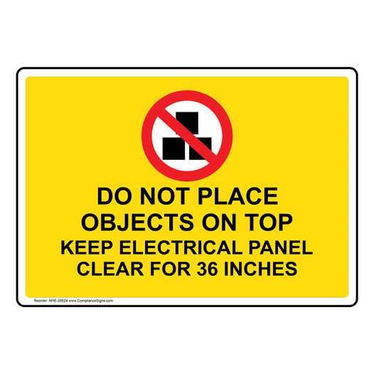 Do Not Place Objects On Top Keep Sign With Symbol NHE-29524