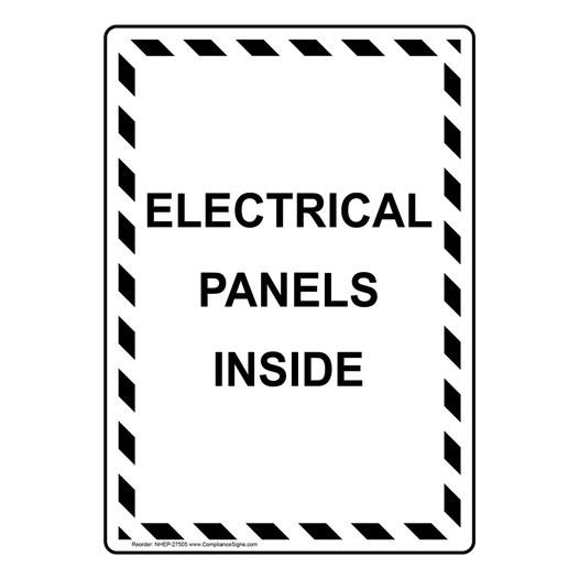 Portrait Electrical Panels Inside Sign NHEP-27505