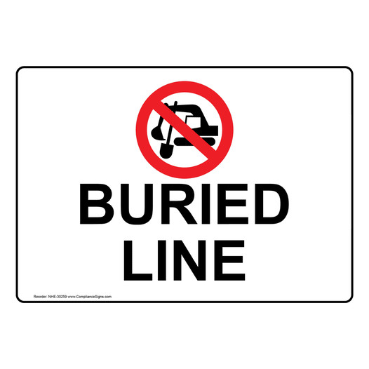 Buried Line Sign With Symbol NHE-30259