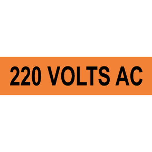 220 Volts Ac Label for Electrical Voltage VLT-13053