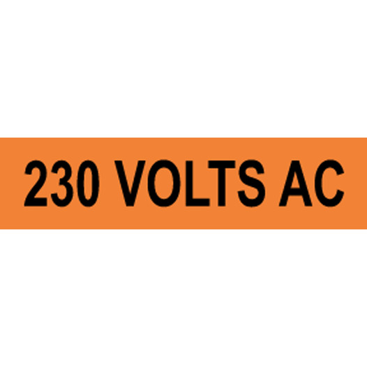230 Volts AC Label VLT-13055 Electrical Voltage