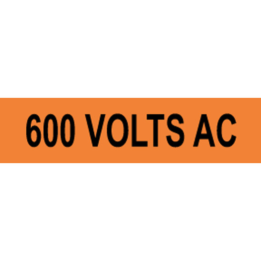 600 Volts Ac Label for Electrical Voltage VLT-13063