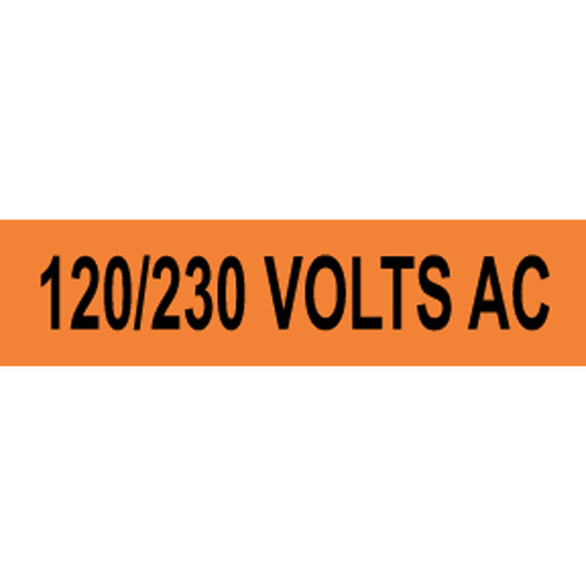 120/230 Volts Ac Label for Electrical Voltage