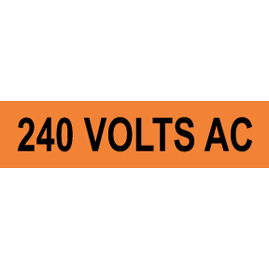240 Volts AC Label VLT-720 Electrical Voltage