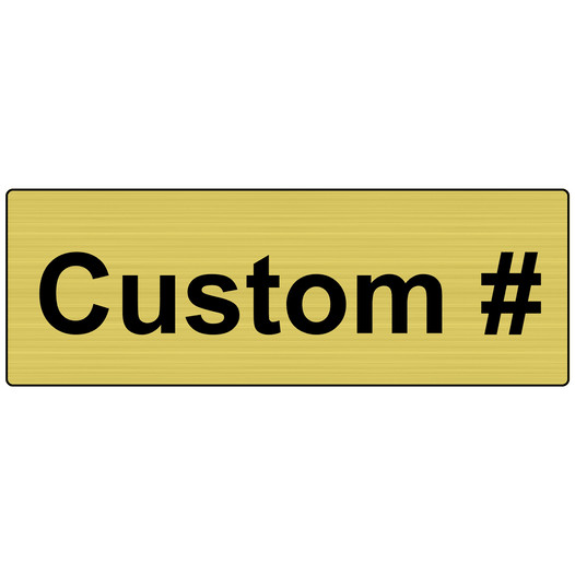 Gold Custom Number Sign EGRE-39451-Black_on_Gold