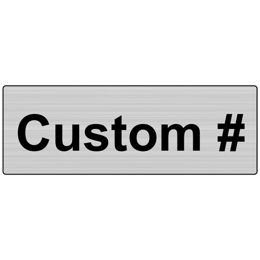 Silver Custom Number Sign EGRE-39451-Black_on_Silver