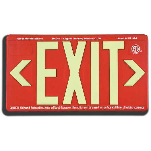 Ultra-Glow 3D Exit Sign CS174727
