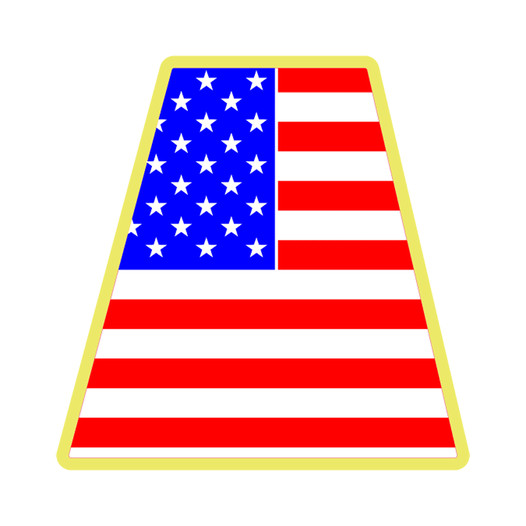 American Flag Hard Hat / Helmet Label EMSE-11053Tet