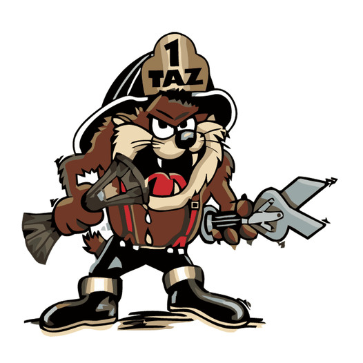 Taz Rescue Hard Hat / Helmet Label EMSE-11035