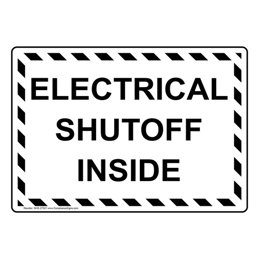 Electrical Shutoff Inside Sign NHE-27521