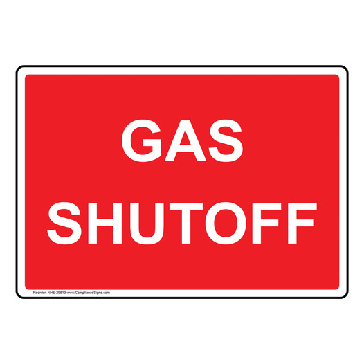Gas Shutoff Sign NHE-29613