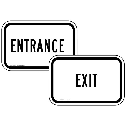 Entrance Exit Sign PKE-22150-13877 Enter and Exit Set