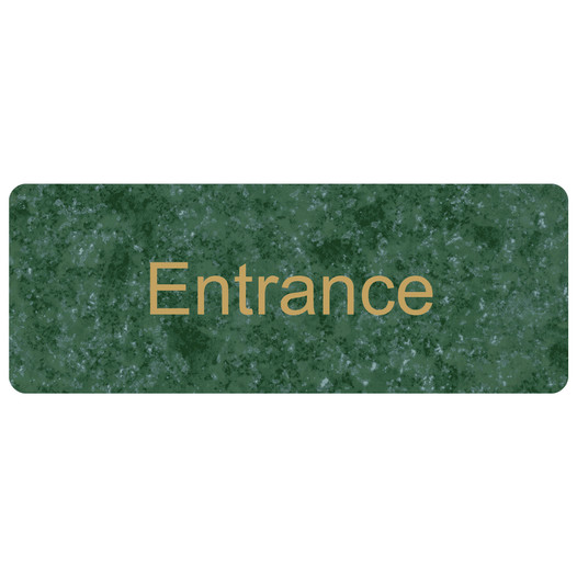 Verde Engraved Entrance Sign EGRE-315_Gold_on_Verde