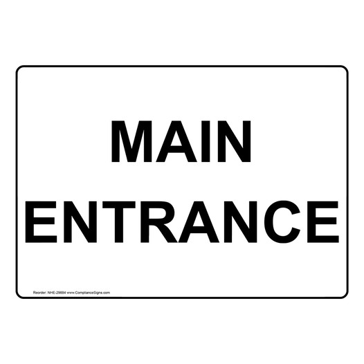 Main Entrance Sign NHE-29884