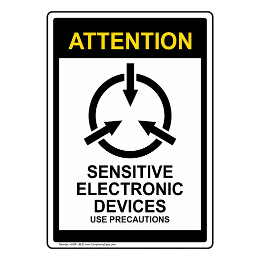 Portrait Attention Sensitive Electronic Sign With Symbol NHEP-18620