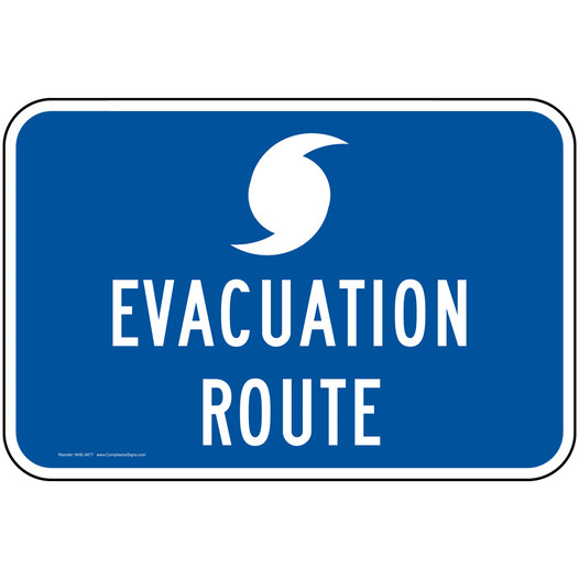 Evacuation Route Sign for Emergency Response NHE-9477
