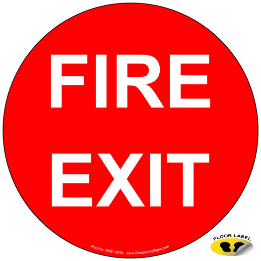 Fire Exit Label NHE-18794
