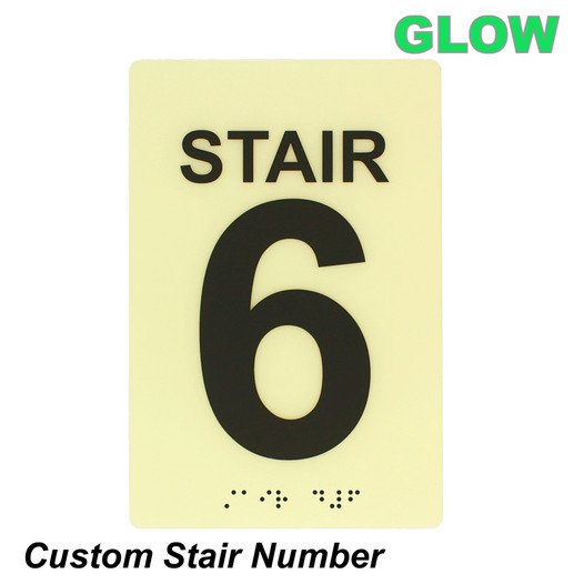 Stair Custom With Braille Sign NHE-18659