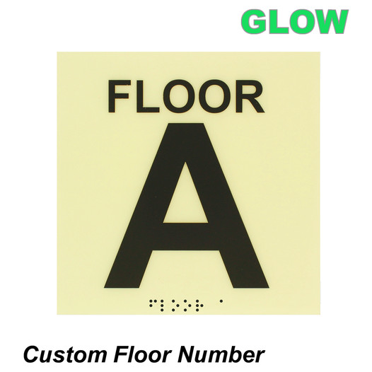 Floor Custom With Braille Sign NHE-18660