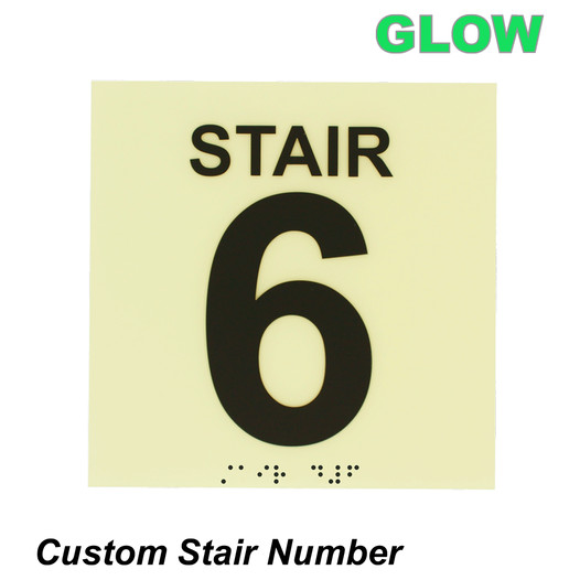 Stair Custom With Braille Sign NHE-18661