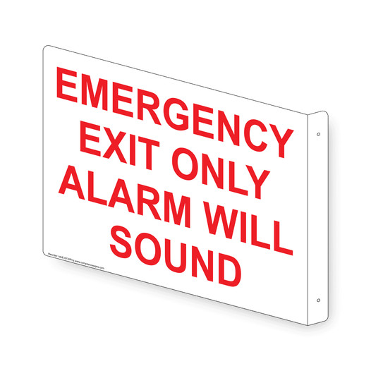 Emergency Exit Only Alarm Will Sound Sign NHE6732Proj Enter / Exit