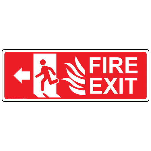 Fire Exit Left Sign for Enter / Exit NHE-7170