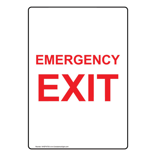 Portrait Emergency Exit Sign NHEP-6730