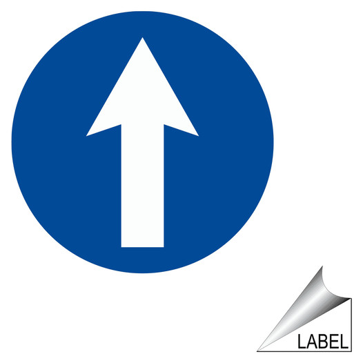 Arrow Up Symbol Label LABEL-CIRCLE-52-a Enter / Exit
