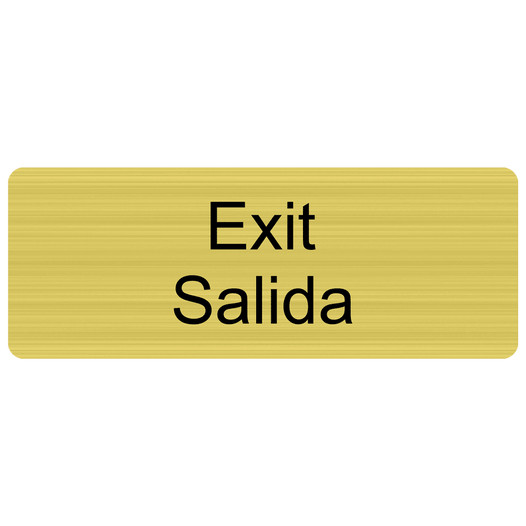 Gold Engraved Exit - Salida Sign EGRB-335_Black_on_Gold
