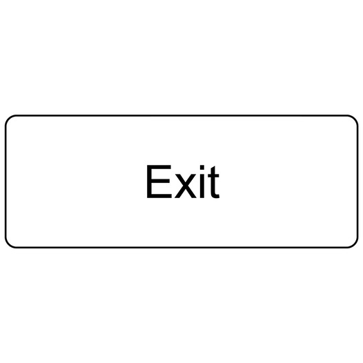 White Engraved Exit Sign EGRE-335_Black_on_White