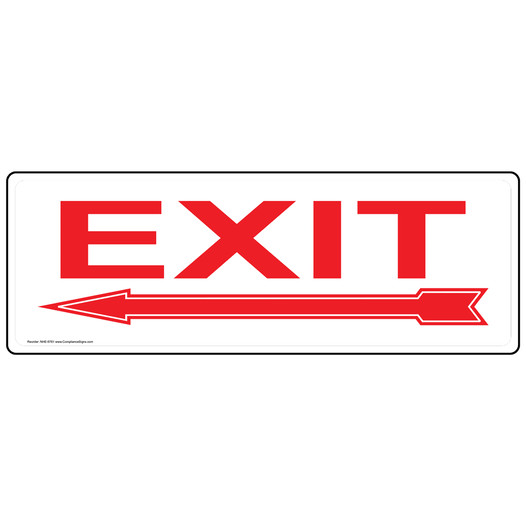 Exit With Left Arrow Sign for Enter / Exit NHE-9761