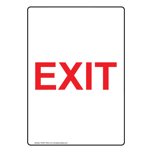 Portrait Exit Sign NHEP-15542