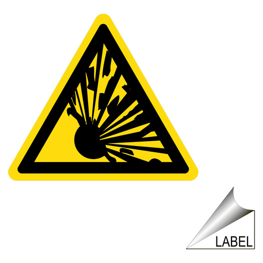 Explosive Symbol Label for Hazmat LABEL_TRIANGLE_07