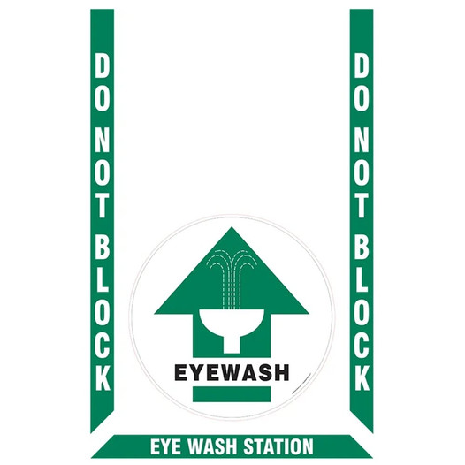 EYE WASH STATION 4 Pc Floor Sign Kit