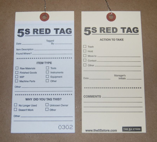 2 Part 5S Carbonless Red Tags, 50 pk 50T5R-CT