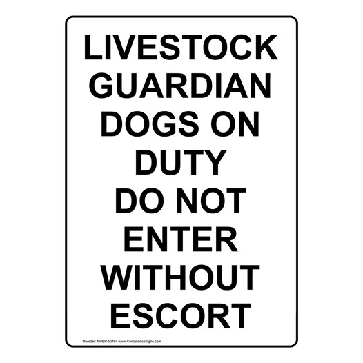 Portrait LIVESTOCK GUARDIAN DOGS ON DUTY Sign NHEP-50484