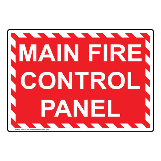 Main Fire Control Panel Sign NHE-27059