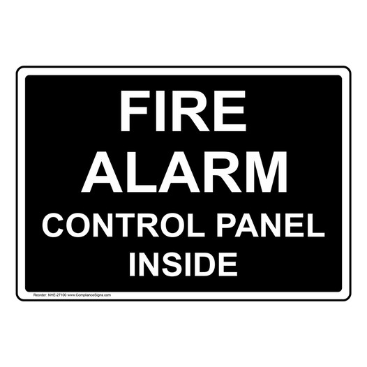 Fire Alarm Control Panel Inside Sign NHE-27100
