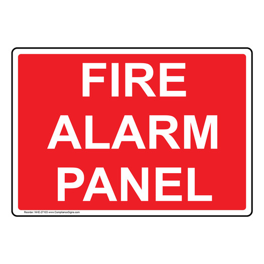 Fire Alarm Panel Sign NHE-27103