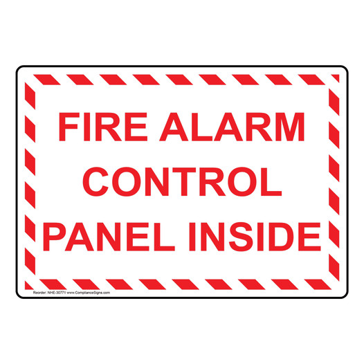 Fire Alarm Control Panel Inside Sign NHE-30771