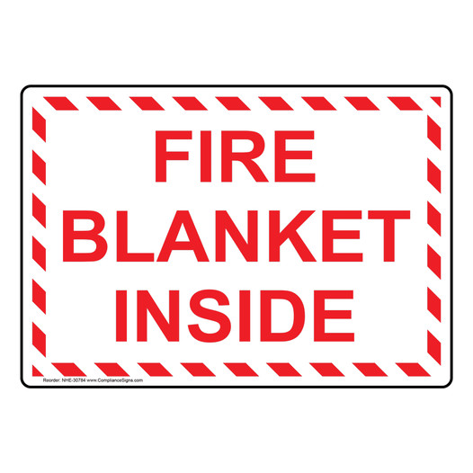 Fire Blanket Inside Sign NHE-30784