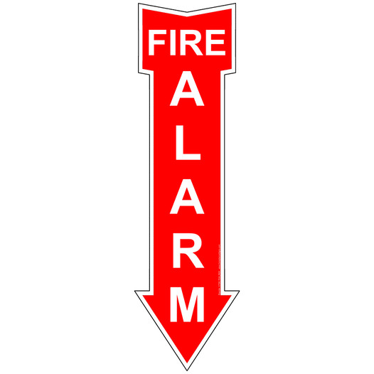Portrait Fire Alarm Label CTSE-7530_RED